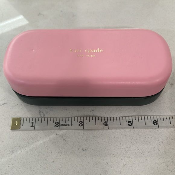 Kate spade sunglasses case - like new . Pink and green with gold trim - Picture 6 of 10